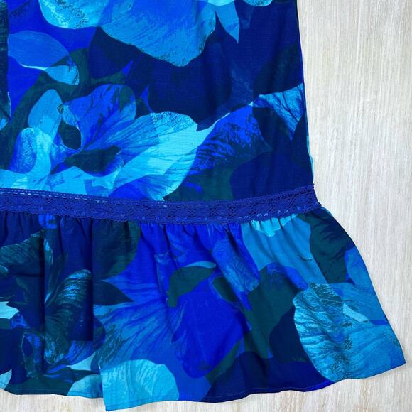 NWT Sophia Jeans by Sophia Vergara Shoulder Bustier Floral Midi Dress Medium - Picture 5 of 16